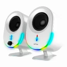 Bocinas Acteck Bs630 2.0, Usb, Bt, Inalámbrico Y Alámbrico, Pc, Blanco