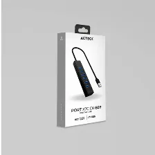 Hub Acteck 7 En 1, Usb A Usb-a 3.1, 5 Gbit/s, Negro