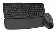 Kit De Teclado Y Mouse Acteck Mk650 Inalambrico, Ergonomico, Usb, Negro