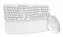Teclado Inalámbrico Acteck Creator Ultra Confort Mk650 Español, Tamaño Completo (100%), Teclado Numérico, Blanco