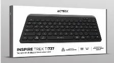 Teclado Acteck Inspire Trek Ti737 Español, Inalámbrico Y Alámbrico, Rf Inalámbrico + Bluetooth, Interruptor De Membrana, Negro, Gris