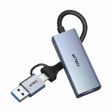 Adaptador De Red Usb Acteck Gatex Net An650, Usb-a/c A Rj-45, Gris