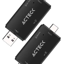 Lector De Memorias Acteck Gatex Read Cr615, 1xsd, 1xmicrosd, 1xusb-a, 1xusb-c, Negro