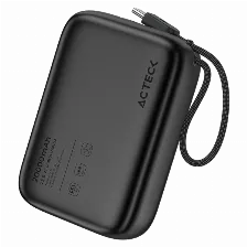 Power Bank Acteck Energon Go Plug Max Pg80, 20,000mah, Usb-c, Negro