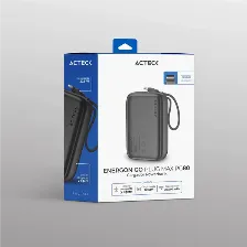 Power Bank Acteck Energon Go Plug Max Pg80, 20,000mah, Usb-c, Negro