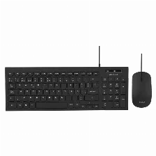 Kit De Teclado Y Mouse Alambrico Acteck 2 En 1 , Creator Compact Mk235, Negro