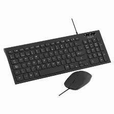 Kit De Teclado Y Mouse Alambrico Acteck 2 En 1 , Creator Compact Mk235, Negro