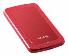Disco Duro Externo Adata Hv300 Slim, 2tb, 2.5 Pulgadas, Usb 3.2 Gen1, Color Rojo (ahv300-2tu31-crd)