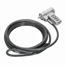 Cable Antirrobo Targus Asp96glx-s Cerradura Con Combinación, 2 M, Acero Galvanizado, Plata