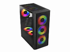 Gabinete Balam Rush Dragonfly Crystal Gm590cb Midi Tower, 4x Ventiladores, Negro