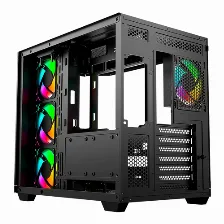Gabinete Balam Rush Tank Master 9600 Tb Midi Tower, Atx/micro-atx/mini-itx, 4x Ventiladores, Negro