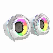 Bocinas Balam Rush Br-941235 2.0, Usb, Bt, Inalámbrico Y Alámbrico, Universal, Blanco