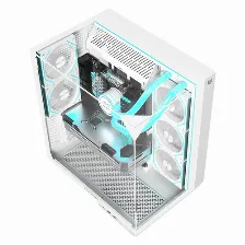 Gabinete Gamer Balam Rush Tank Majestic 7600 / Media Torre / Atx/micro Atx- Mini Itx / Ventiladores Argb / Triple Panel De Cristal Templado / Blanco / Br-941501