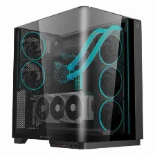 Gabinete Balam Rush Br-941556 Midi Tower, Vent. 2x 120 Mm, Negro