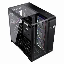 Gabinete Balam Rush Tank Expert Curve 7400 Midi Tower, Atx/micro-atx/mini-itx, 4xventiladores, Negro