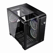 Gabinete Balam Rush Thank Expert Curve 6400, Mini-tower, Micro-atx/mini-itx, 3x Ventiladores, Negro