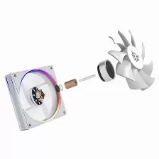 Ventilador Balam Rush Br-942218 12 Cm, 1600 Rpm, Led Multi, Blanco