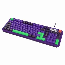 Teclado Gamer Balam Rush Warstrike Eva Kg500e Rgb, Anti-ghosting, Membrana, Usb, Morado