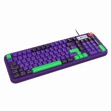 Teclado Gamer Balam Rush Warstrike Eva Kg500e Rgb, Anti-ghosting, Membrana, Usb, Morado