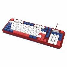 Teclado Gamer Balam Rush Warstrike Gunda Kg500g Rgb, Anti-ghosting, Membrana, Usb, Rojo
