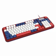 Teclado Gamer Balam Rush Warstrike Gunda Kg500g Rgb, Anti-ghosting, Membrana, Usb, Rojo