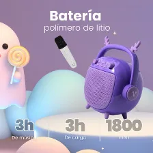Bocina Vorago Bsp-205 Usb, Bt, Inalambrico, Universal, Luz Led, Morado