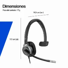 Audífonos Hp Poly Mission 615 Monaural Usb Wired Headset Diadema, Alámbrico, Negro