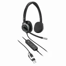 Audífonos Hp Poly Mission 625 Stereo Usb Wired Headset Diadema, Alámbrico, Negro