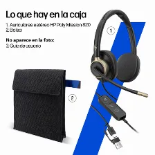Audífonos Hp Poly Poly Mission 815 Monaural Usb Wired H Diadema, Alámbrico, Negro