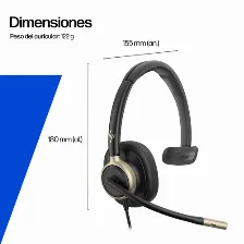 Audífonos Hp Poly Poly Mission 815 Monaural Usb Wired H Diadema, Alámbrico, Negro