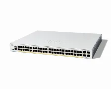 Switch Cisco C1300-48p-4x Gestionado, L2/l3, Rj-45 48, Gigabit Ethernet (10/100/1000), Blanco