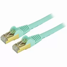Patchcord Startech.com Cat6a, 1.5 M, Turquesa