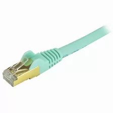 Patchcord Startech.com Cat6a, 1.5 M, Turquesa