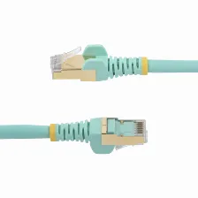 Patchcord Startech.com Cat6a, 2.133 M, Turquesa