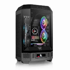 Gabinete Thermaltake The Tower 300 Micro Tower, Ventana Frontal, 2x Ventiladores, Negro Open Box