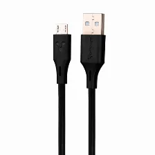 Cable Micro Usb A Usb A Vorago Cab-m02b 2m Carga Y Datos, Negro