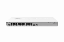 Switch Mikrotik Crs326-24g-2s+rm Gestionado, L2, Rj-45 24, Gigabit Ethernet (10/100/1000), Gris