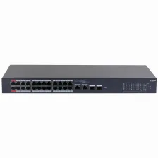 Dahua Cs4226-24et-240 - Switch Poe De 26 Puertos/ 24 Puertos Poe 10/100/ 2 Uplink 10/100/1000 + 2 Puertos Sfp/ 240 Watts Totales/ / Administrable En La Nube Por Dolynk Care/ Poe Hasta 250 Metros/ C...