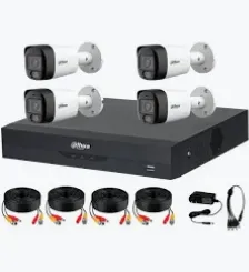 Kit De Vigilancia Dahua Dh-kit/xvr5104hs-4kl-i3/t/4-hfw1500rmn-il-t De 4 Camaras Cctv Bullet Con Grabadora De 4 Canales