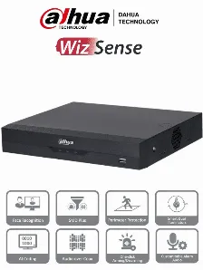 Dvr Dahua 8 Canales + 4 Canal Ip, 5mp Lite, Wizsense, Audio Bidireccional, 1xhdd Max. 16tb, 1xusb, 1xrj45