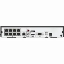 Nvr Hikvision Pro Series Ds-7608ni-q1/8p(e) 8 Canales, Hdd Max. 8 Tb, Negro