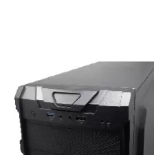 Gabinete Evotec Ev-1005, Soporta T. Madre Atx, Micro Atx, Mini-atx, Fuente De Poder 600w Incluida, Color Neg
