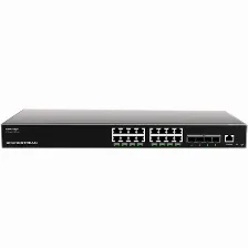 Switch Grandstream Gwn7812p/ Switch Capa 3 Poe+ Administrable / 16 Puertos 10/100/1000 Mbps + 4 Puertos Sfp+ De 10 Gigabits / Hasta 240w / Compatible Con Gwn Cloud.