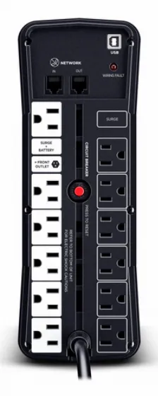 Ups Cyberpower Gamer Gx150c2, 1500va, 1000w, 13 Contactos Nema 5-15r, Pantalla Lcd, Rgb