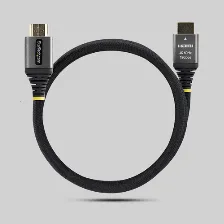 Cable Hdmi Startech.com V. 2.0, 1 M, 18 Gbit/s, Negro, Plata
