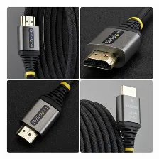 Cable Hdmi Startech.com V. 2.0, 3 M, 18 Gbit/s, Negro, Plata