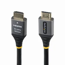 Cable Hdmi Startech.com V. 2.1, 0.3 M, 48 Gbit/s, Negro, Plata