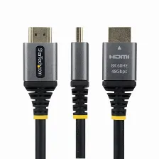 Cable Hdmi Startech.com V. 2.1, 0.3 M, 48 Gbit/s, Negro, Plata