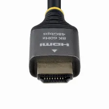 Cable Hdmi Startech.com V. 2.1, 0.3 M, 48 Gbit/s, Negro, Plata