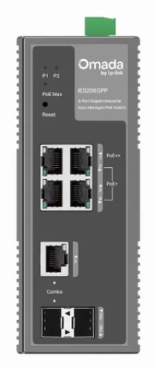 Tp Link Switch Industrial De 6 Puertos Gigabit Con Gestion Sencilla, 3 Puertos Poe+ Y 1 Puerto Poe++